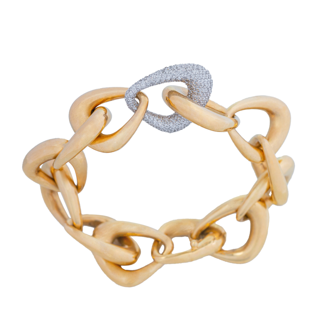Pulseira ouro amarelo com brilhante