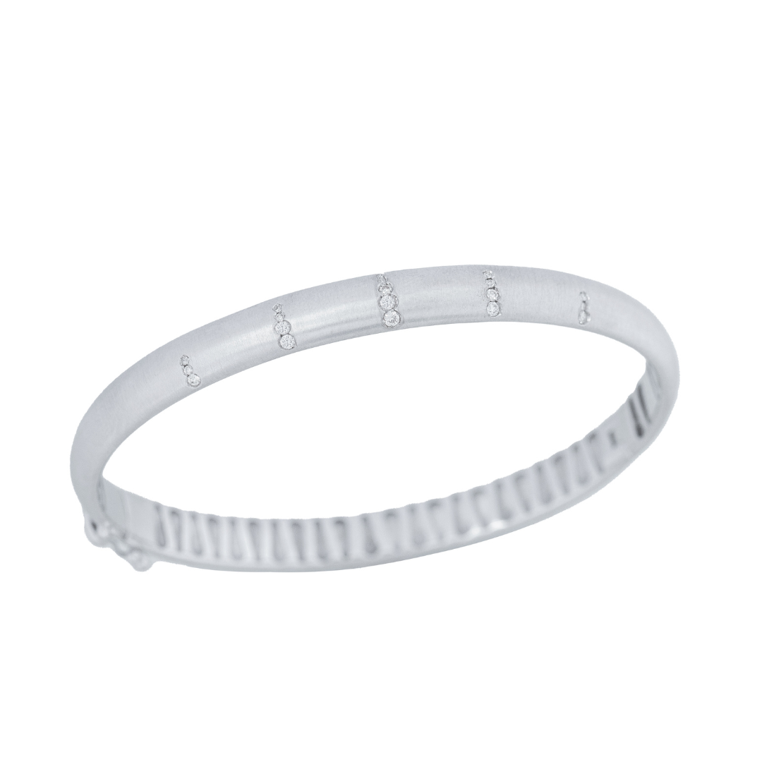 Bracelete ouro branco com brilhantes